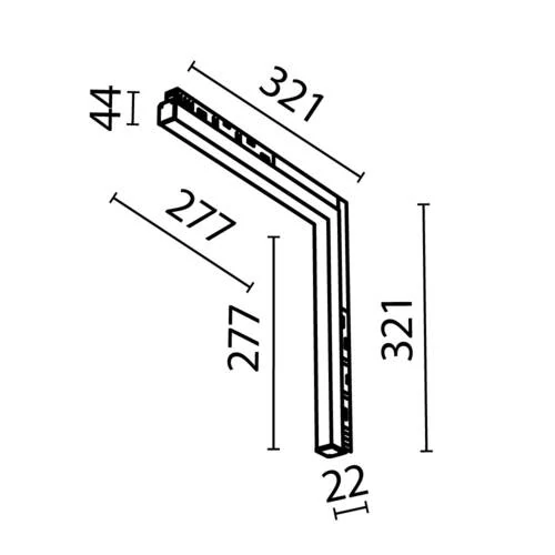 Трековый светильник Магнитная трековая система 23мм EXILITY Basis Angle, LED 24W, 4000K, Белый (Maytoni Technical, TR102-24W4K-W) - Amppa.ru