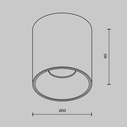 Потолочный светильник Ceiling Alfa LED 5W, 2700K, Черный (Maytoni Technical, C064CL-5W2.7K-RD-B) - Amppa.ru