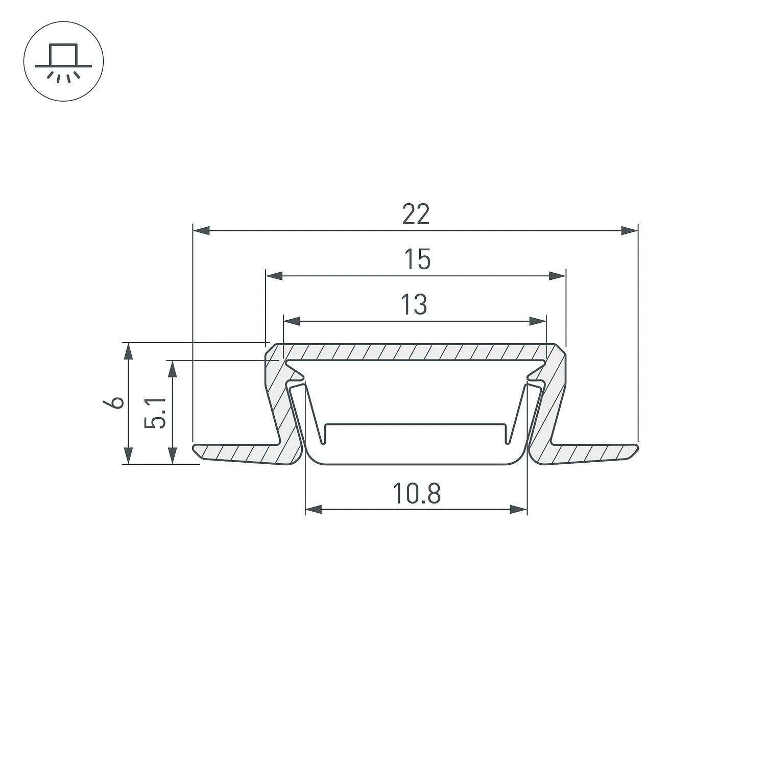 Профиль MIC-FS-3000 ANOD BLACK (Arlight