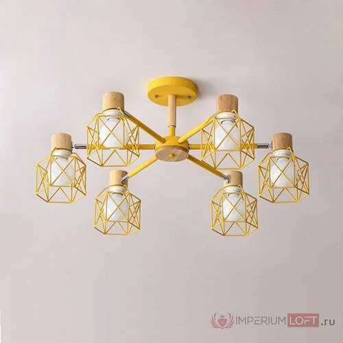 Потолочная люстра CORF B3 Green 5 lamps (ImperiumLoft, 189483-26) - Amppa.ru