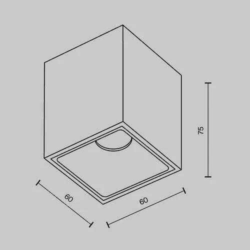 Потолочный светильник Ceiling Alfa LED 8W, 4000K, Бело-черный (Maytoni Technical, C065CL-8W4K-SQ-WB) - Amppa.ru