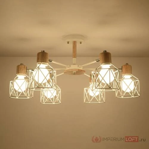 Потолочная люстра CORF B3 Green 5 lamps (ImperiumLoft, 189483-26) - Amppa.ru