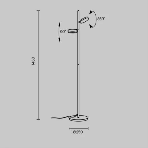 Торшер Modern Fad, LED 12W, 3000K, Белый, Белый (Maytoni, MOD070FL-L12W3K) - Amppa.ru