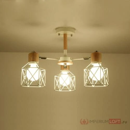 Потолочная люстра CORF B3 Green 5 lamps (ImperiumLoft, 189483-26) - Amppa.ru