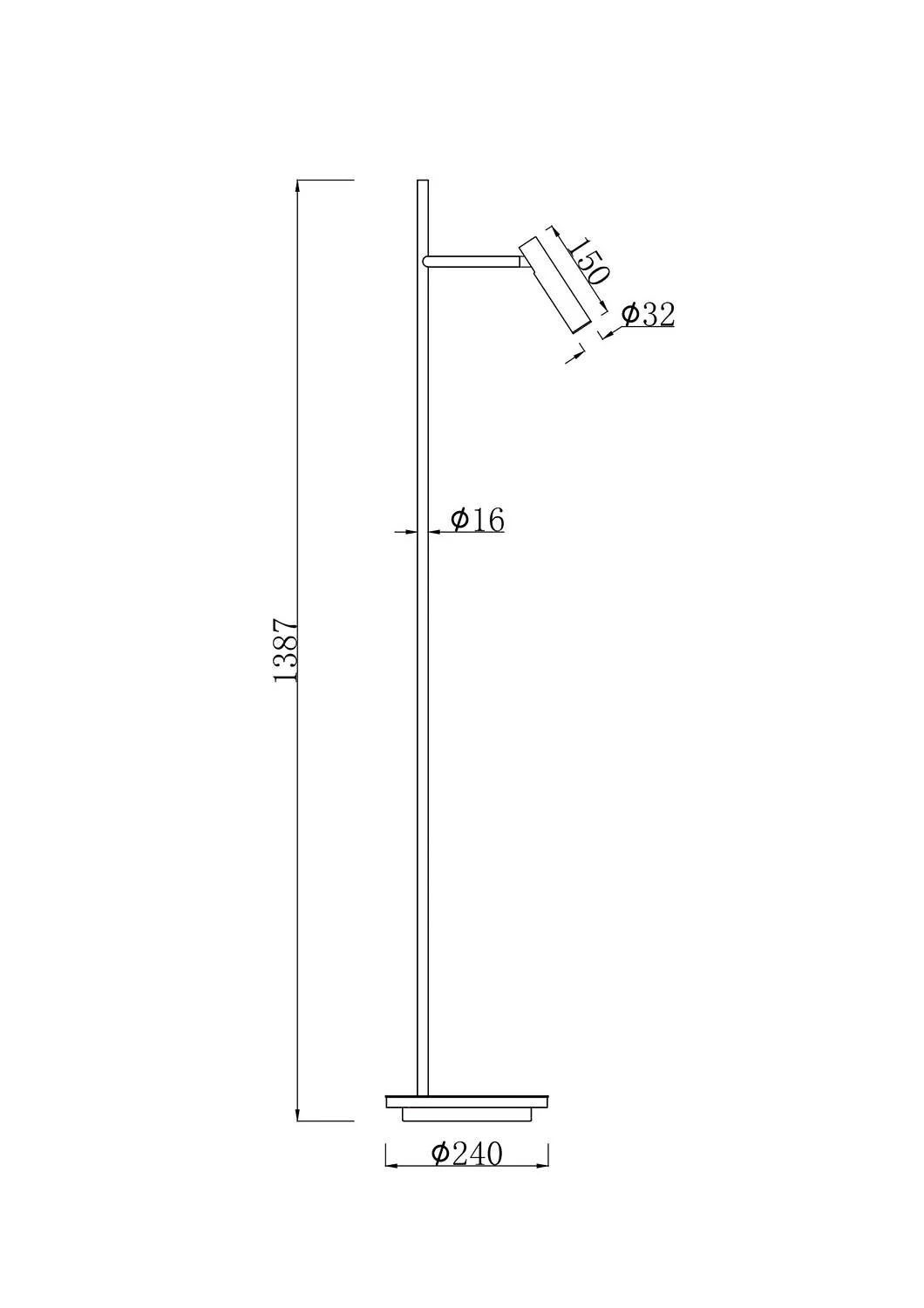 Торшер Table & Floor Estudo, LED 9W, 3000K, Белый, Белый (Maytoni, Z010FL-L8W3K) - Amppa.ru