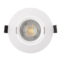 DK3020-WH Встраиваемый светильник, IP 20, 10 Вт, GU5.3, LED, белый, пластик