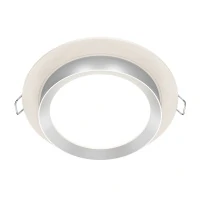 Встраиваемый светильник Downlight Hoop, 1xGX53 Белый с Серебром (Maytoni Technical, DL086-GX53-RD-WS)