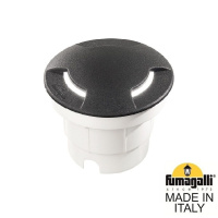 Грунтовый светильник Fumagalli Ceci 120-3L 2F3.000.000.AXG1R, Черный и Прозрачный, с лампой 350Lm, 3000К