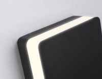 Уличный настенный светодиодный светильник IP54 BK черный LED 4200K 11W IP54 155*155*54 (Ambrella Light, ST4545)